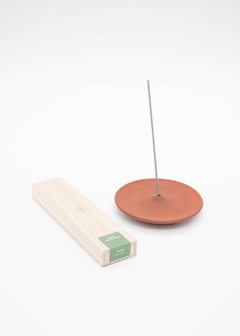 Nicola Shuttleworth Red Clay Earth Incense Holder and Japanese Sen Incense