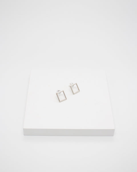 Void Studs | Polished Silver