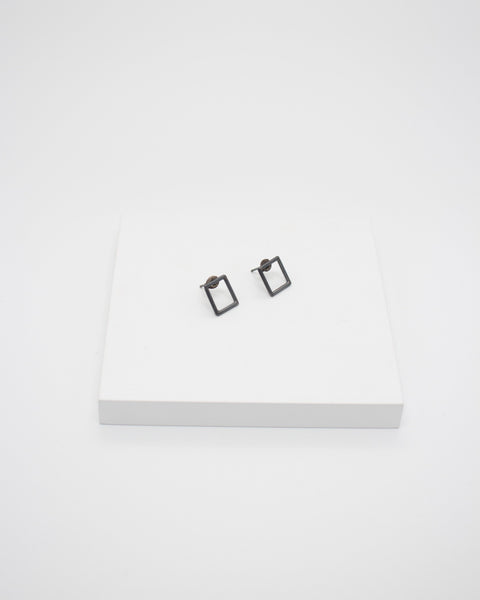 Void Studs | Oxidised Silver