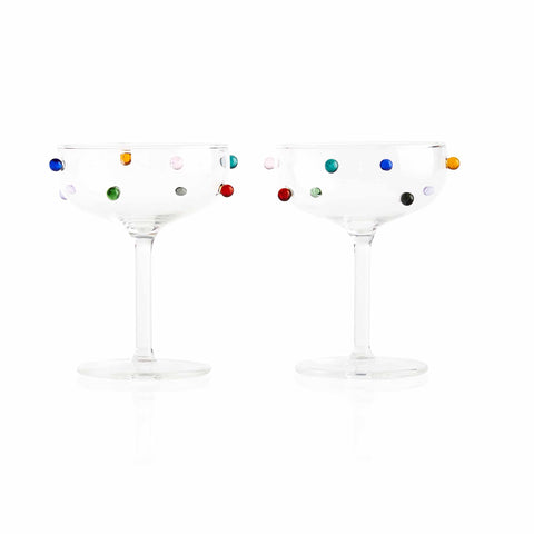 Champagne Glasses | Coloured  Bubbles