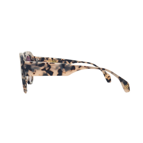 Age Eyewear Matt Milky Round Frame Sunglasses