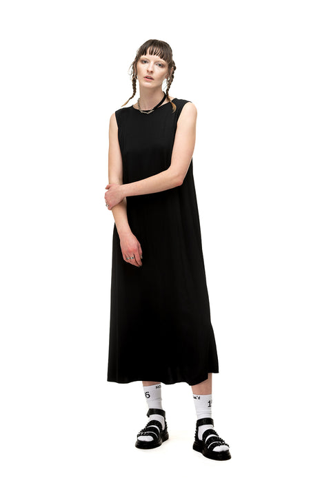 Nom*d Arc Black Reversible twill dress