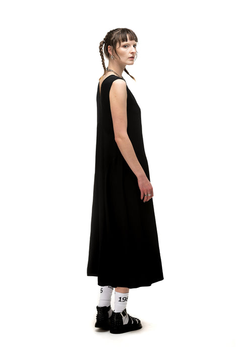 Nom*d Arc Black Reversible twill dress