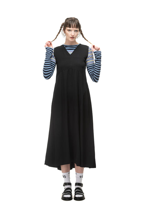 Nom*d Arc Black Reversible twill dress