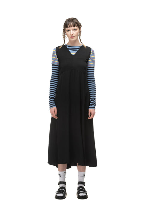 Nom*d Arc Black Reversible twill dress