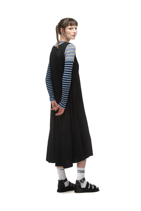 Nom*d Arc Black Reversible twill dress