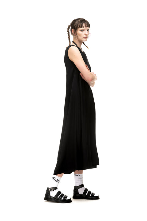 Nom*d Arc Black Reversible twill dress