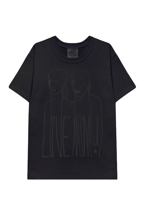 Nom*D Couple Print Black T-Shirt