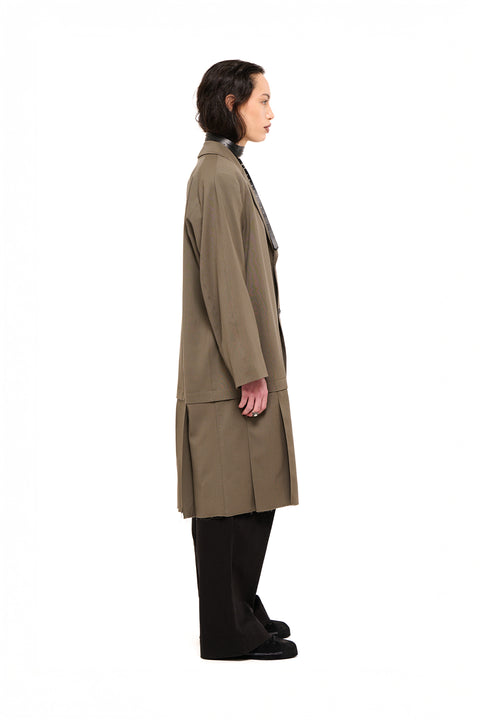 Nomd Depleat Coat dark taupe