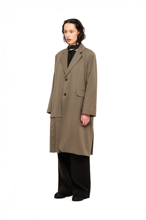 Nomd Depleat Coat dark taupe