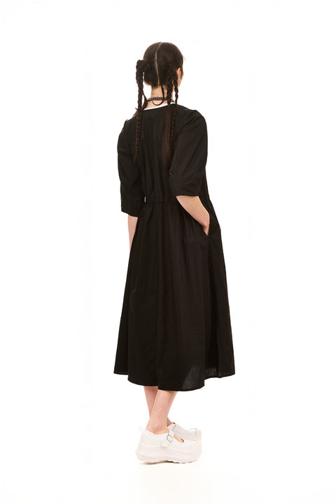 Nom*d Hemera Dress Black Cotton