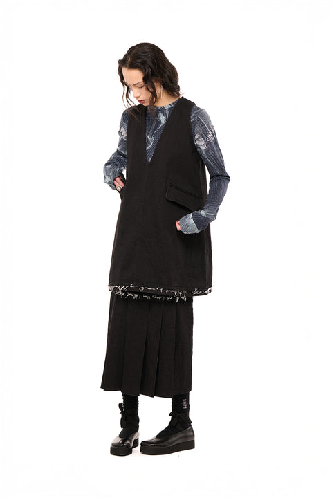 Nom*d Mods Mini Dress Black Denim