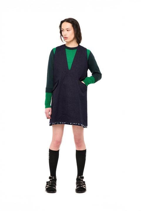 Nom*d Mods Mini Dress Indigo Denim