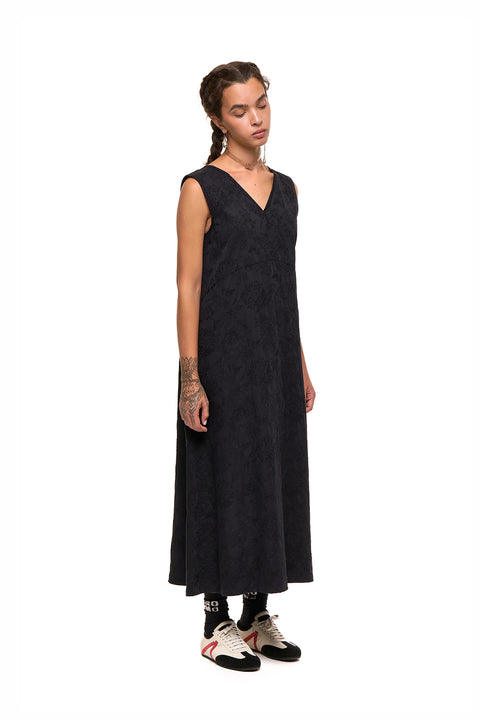 Nom*d Replay Dress Black Flower Jacquard