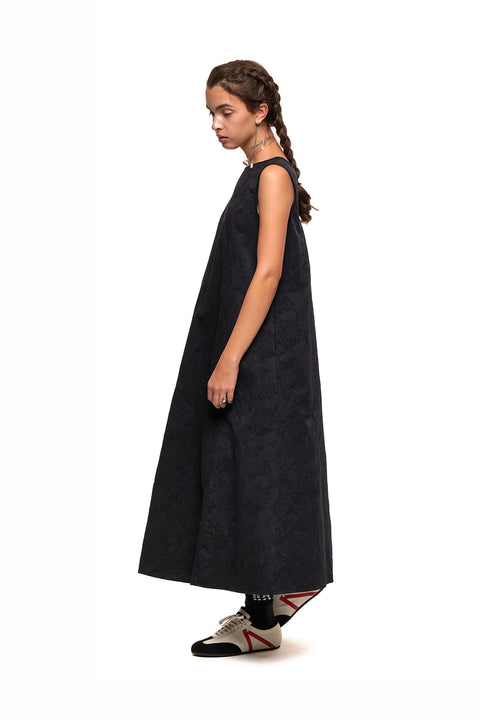 Nom*d Replay Dress Black Flower Jacquard