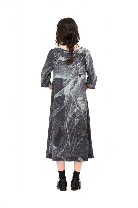 Nom*d Sincerity Dress In Pinstripe Print