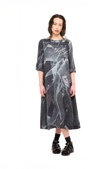 Nom*d Sincerity Dress In Pinstripe Print