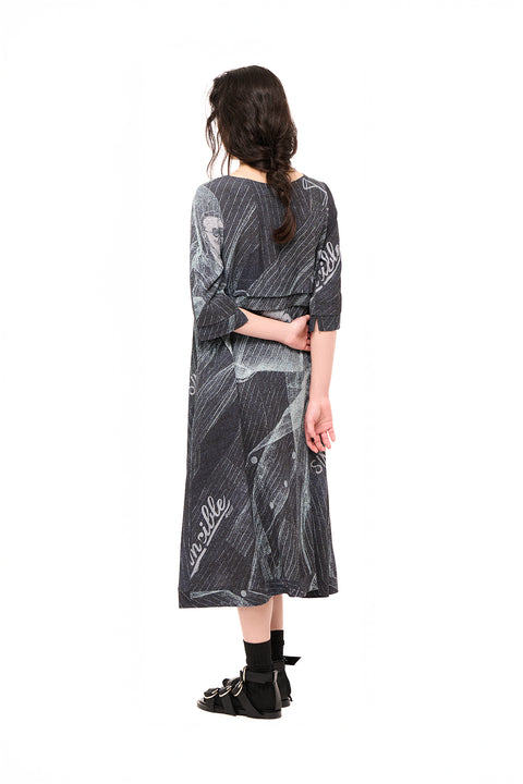 Nom*d Sincerity Dress In Pinstripe Print
