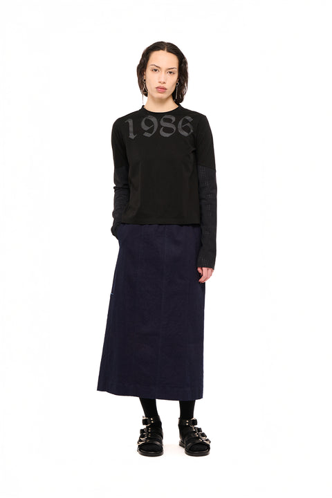Nom*d Turn Table Skirt Indigo Denim
