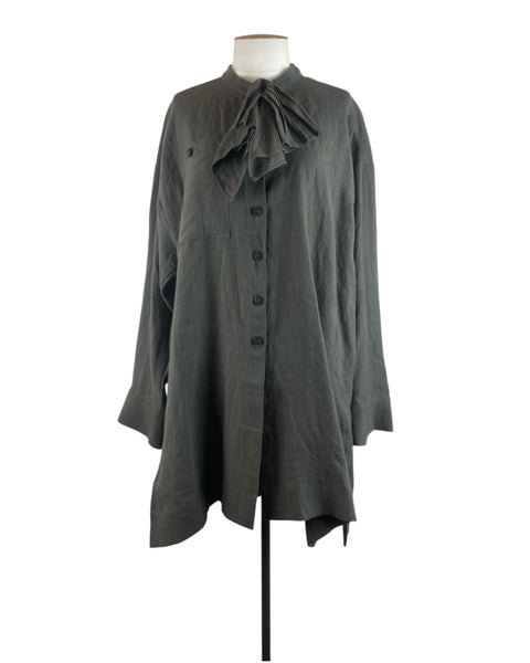 Herriot Potter Shirt Charcoal Grey Linen
