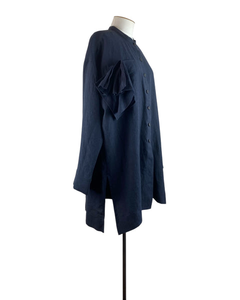 Herriot Navy Blue Potter Shirt navy linen