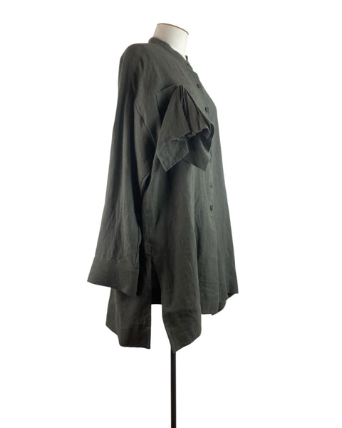 Herriot Potter Shirt Charcoal Grey Linen