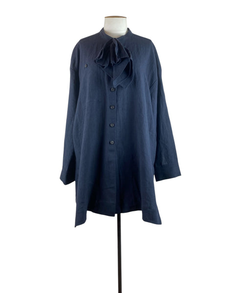 Herriot Navy Blue Potter Shirt navy linen