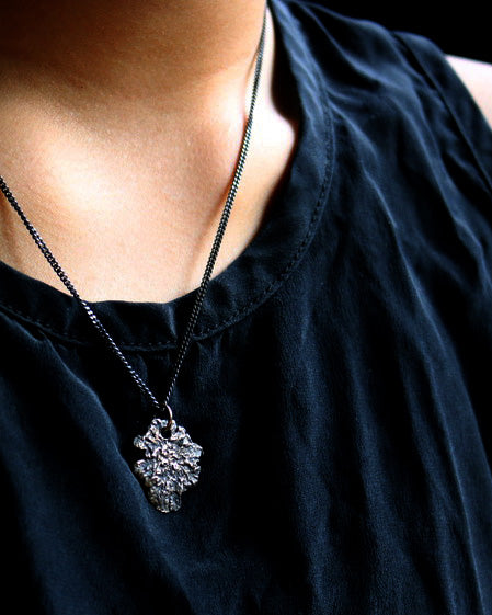 Renewal Drop Pendant | Oxidised + Gold