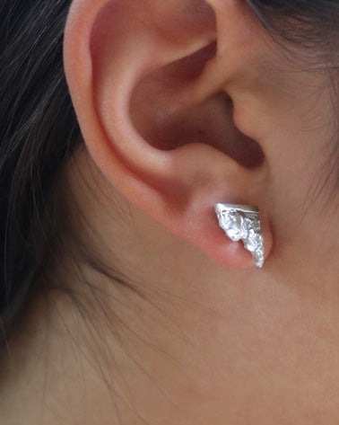 Innate Studs in polished silver