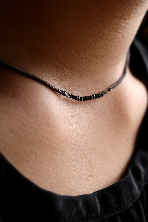 Rough Cut Black Diamond Choker