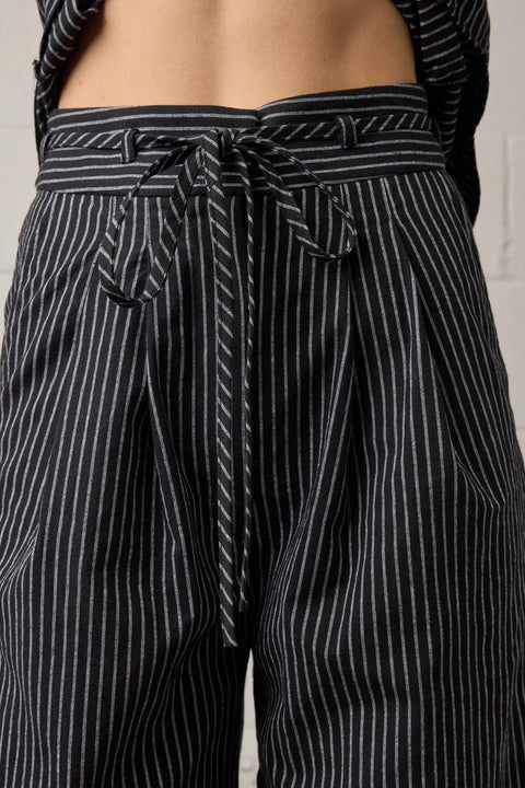 Towa Rhea pant black and white stripe