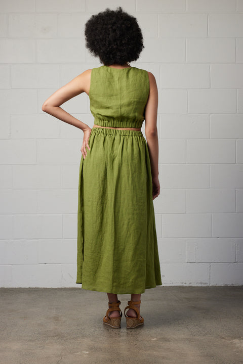 Maxi Skirt Set | Green
