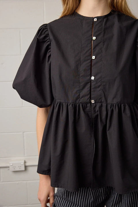 Towa Nico Top Black Cotton