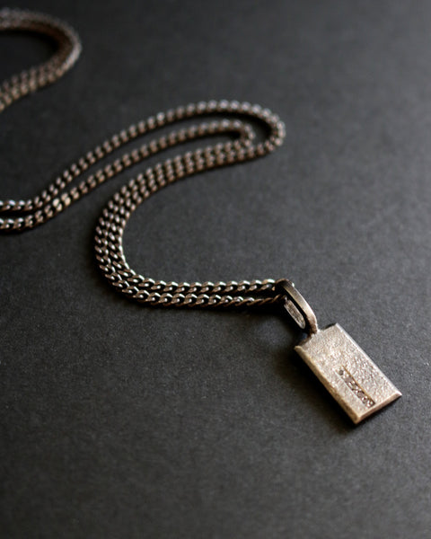 Tab Pendant | Oxidised