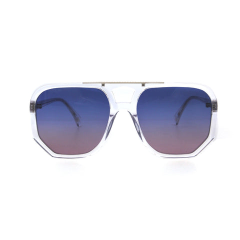 Age Eyewear Wager Sunglasses Clear frames with blue lens