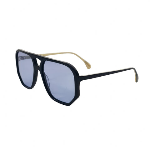 Age Eyewear Blue Lens Wager Aviator Sunglasses