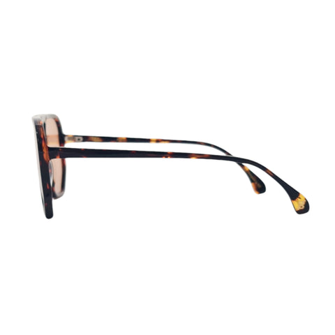 Age Eyewear Brown Tort Sunglasses With Orange Tint Lens