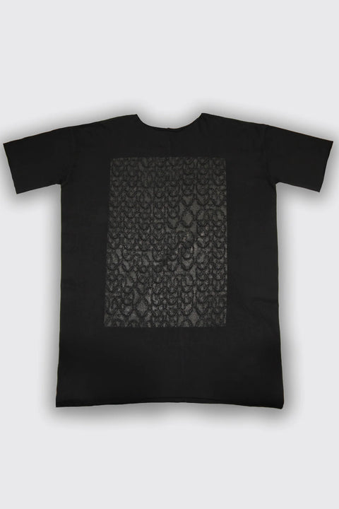 Zambesi Black T-shirt Dress Chainmail Print