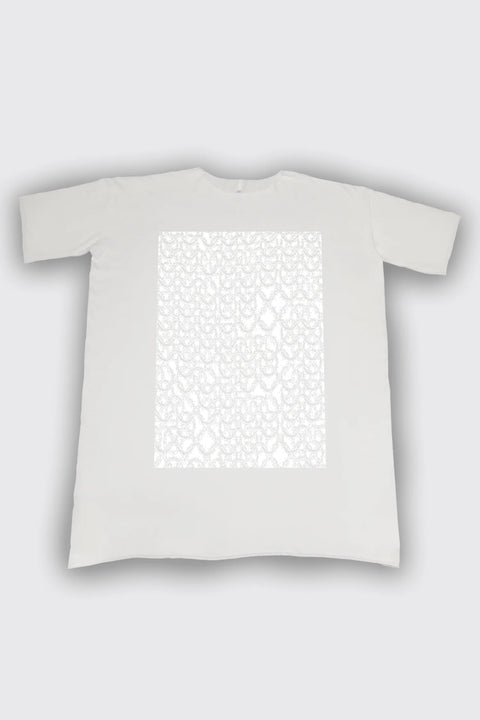 Zambesi Long white Chainmail print tshirt