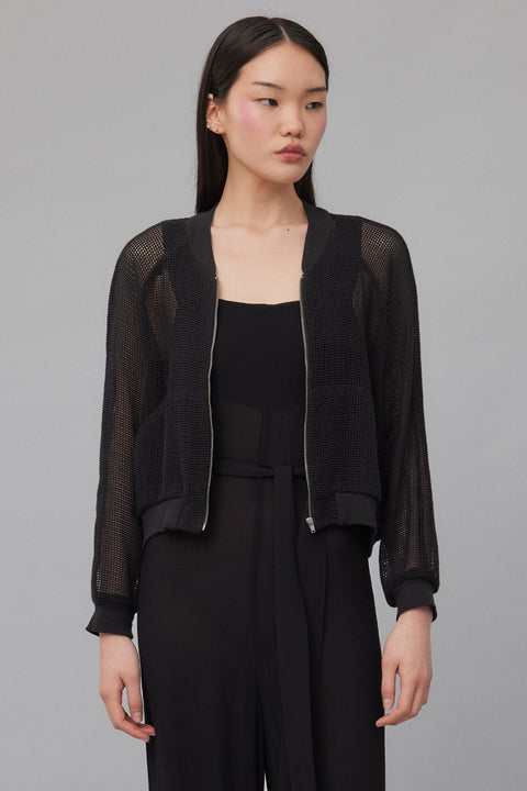 Zambesi Black Net Dolly Bomber jacket