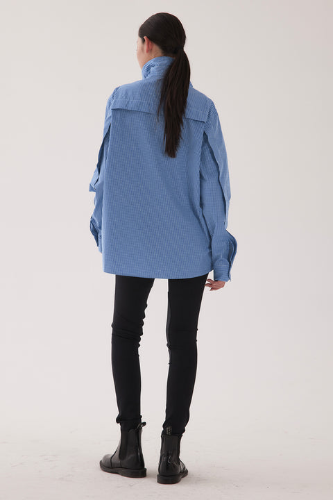 Zambesi Ridge womens shirt blue checkpoint 
