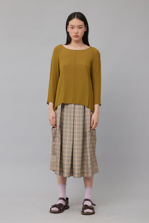 Zambesi Beatle  Boatneck Blouse in Lemongrass