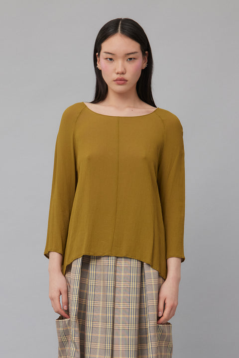 Zambesi Beatle  Boatneck Blouse in Lemongrass
