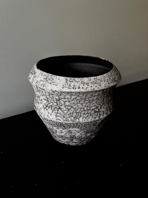 Raku Curved Vase