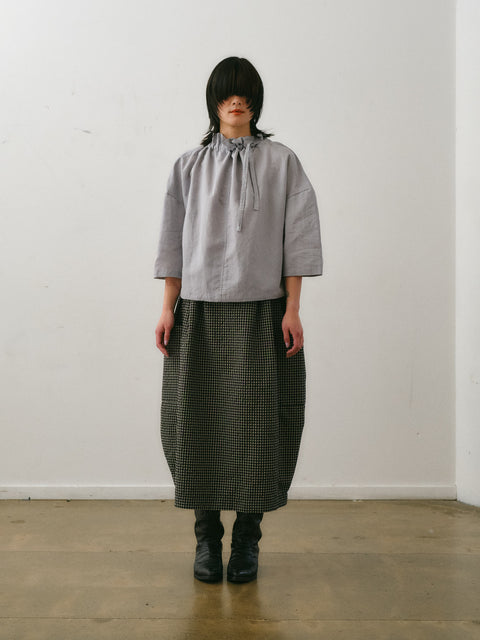 Otsu Ihojin Linen Top Grey Silver 