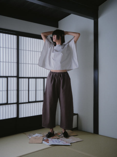 Otsu Kaguya Cropped Jeans Shadow Brown