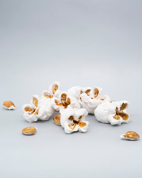 Madeleine Child White Ceramic Popcorn